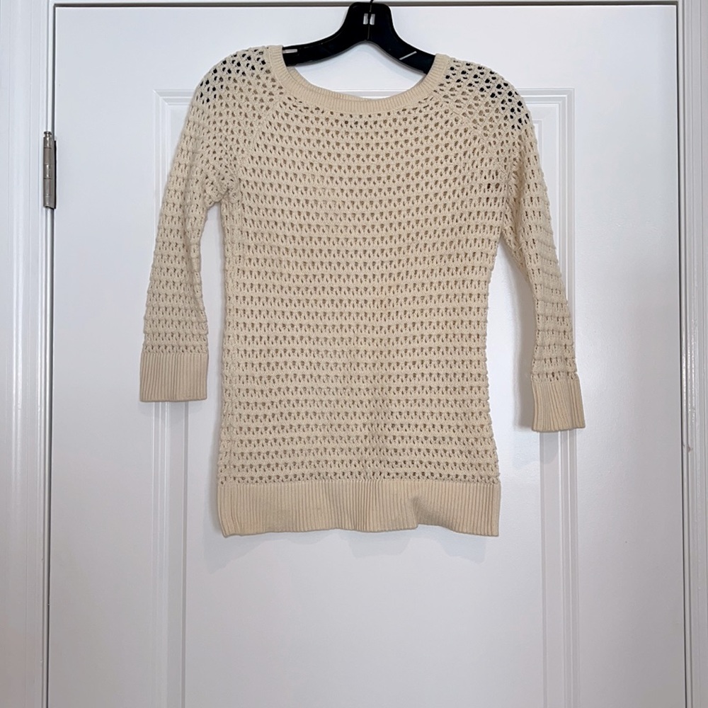 Ann Taylor Loft knit sweater | size: XS | color: beige